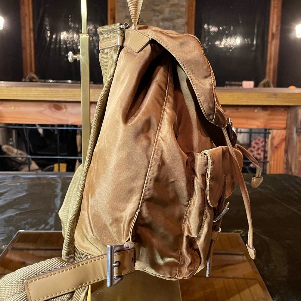 Prada Bronze Nylon Backpack With Authenticity Card - image 3